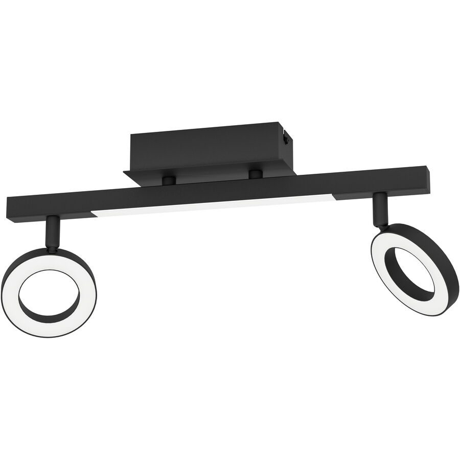 Eglo Spot Cardillio 2 Schwarz Aluminium/Stahl 8.5 cm 19.5 cm - LED - Lichtfarbe: Warmweiss - Spot- LED Energiesparlampe