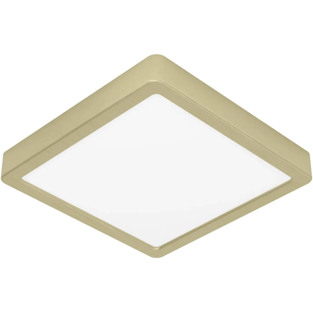 Eglo Deckenlampe Fueva 5 Stahl 21 cm 2.8 cm - Farbe: messing gebürstet/smoky - LED - Lichtfarbe: Warmweiss - Deckenlampe- LED Energiesparlampe