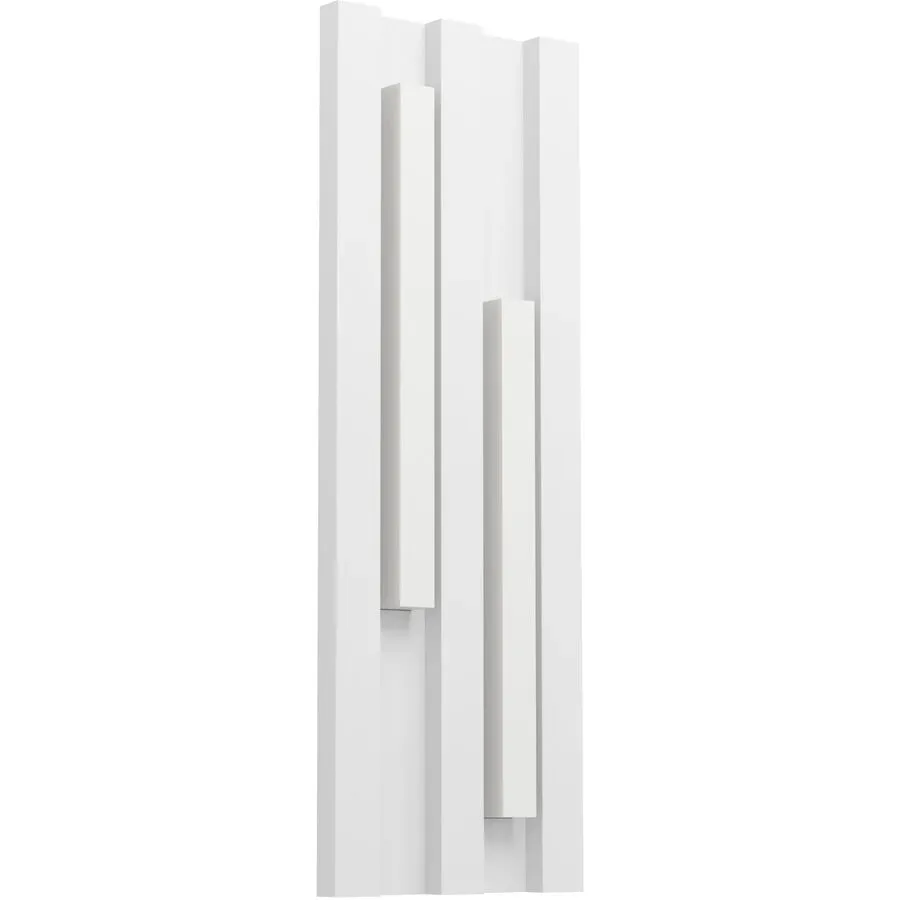 Eglo Wandlampe aussen Fandina Weiss Stahl verzinkt 41.5 cm - LED - Lichtfarbe: Warmweiss - Wandlampe aussen- LED Energiesparlampe