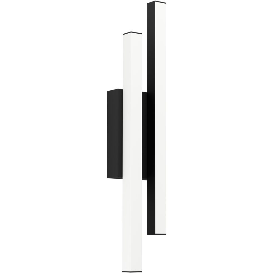 Eglo Wandlampe aussen Serricella Schwarz Stahl verzinkt 49.5 cm - LED - Lichtfarbe: Warmweiss - Wandlampe aussen- LED Energiesparlampe