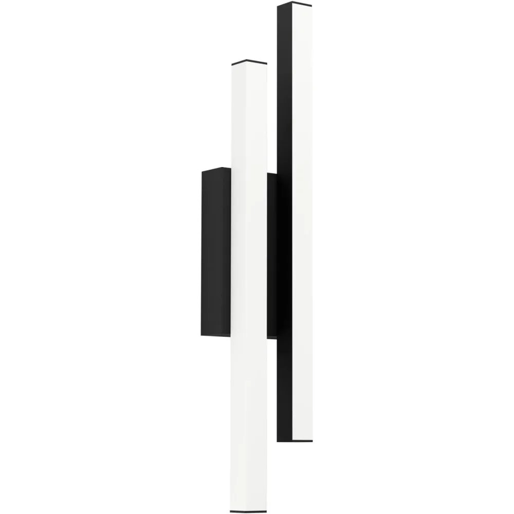 Eglo Wandlampe aussen Serricella Schwarz Stahl verzinkt 49.5 cm - LED - Lichtfarbe: Warmweiss - Wandlampe aussen- LED Energiesparlampe