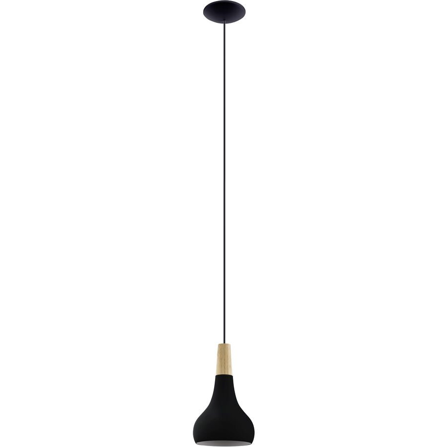 Eglo Pendellampe Sabinar Braun/Schwarz Stahl/Holz 110 cm - Material: Holz/Stahl - Pendellampe