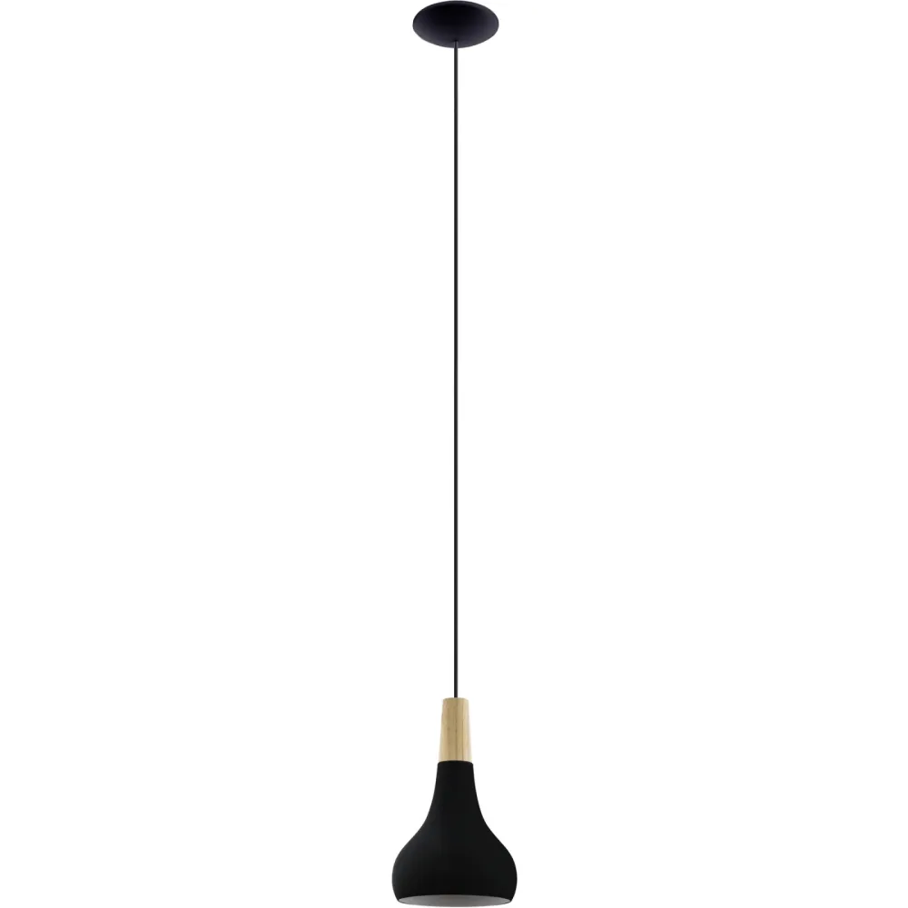 Eglo Pendellampe Sabinar Braun/Schwarz Stahl/Holz 110 cm - Material: Holz/Stahl - Pendellampe