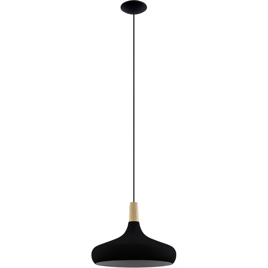Eglo Pendellampe Sabinar Braun/Schwarz Stahl/Holz 110 cm - Material: Holz/Stahl - Pendellampe