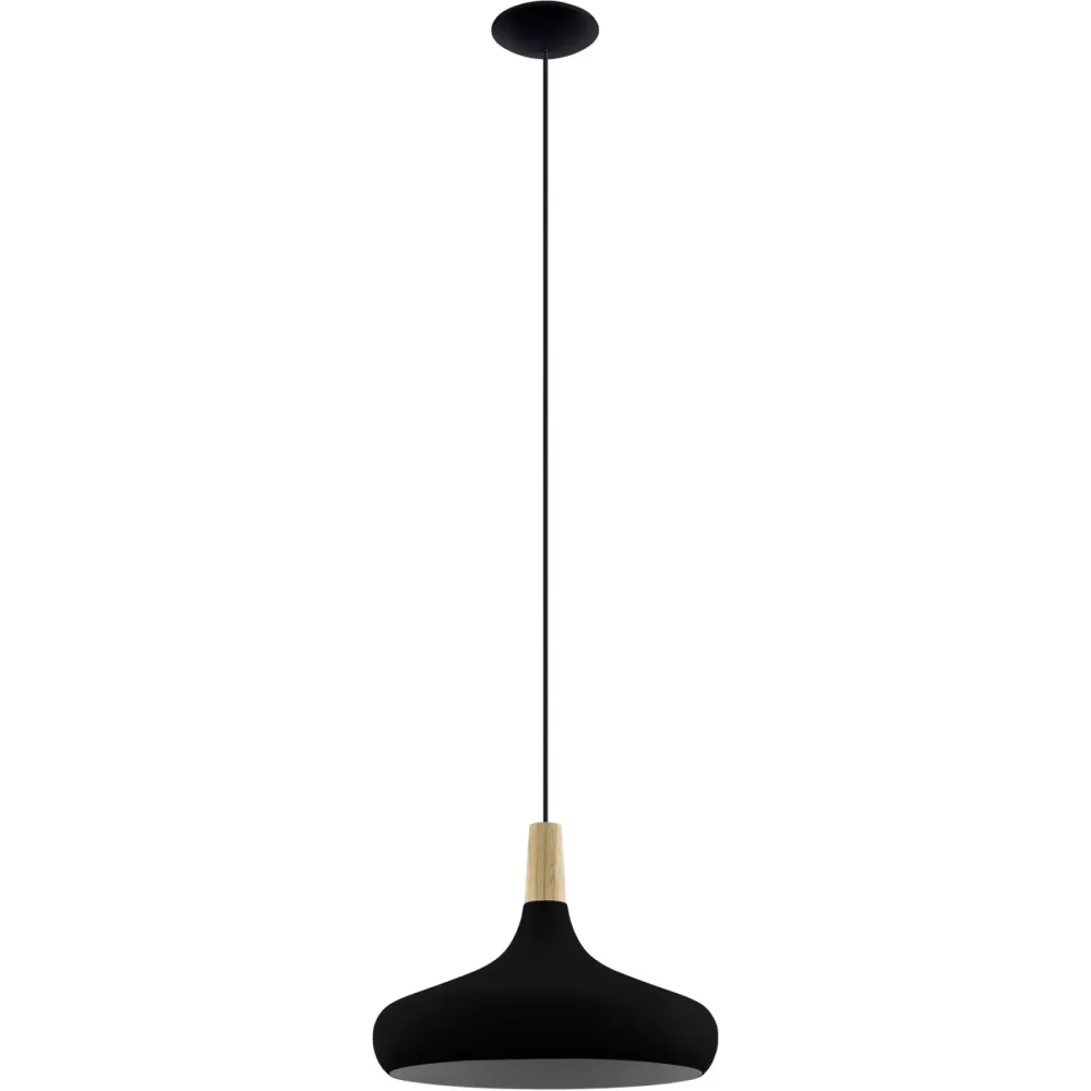 Eglo Pendellampe Sabinar Braun/Schwarz Stahl/Holz 110 cm - Material: Holz/Stahl - Pendellampe