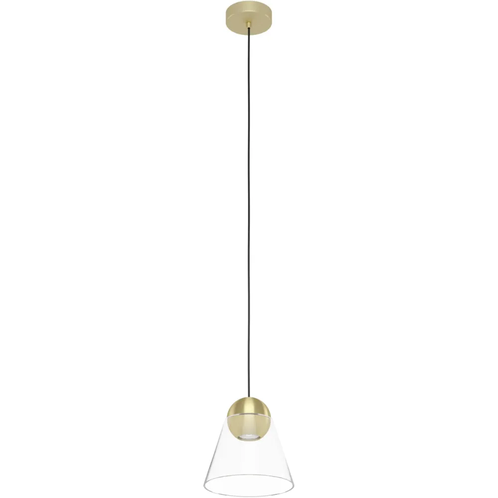 Eglo Pendellampe Cerasella Stahl 110 cm - Farbe: messing gebürstet/smoky - Pendellampe