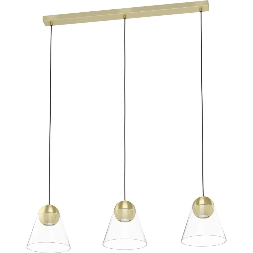 Eglo Pendellampe Cerasella Stahl 20 cm 110 cm - Farbe: messing gebürstet/smoky - Pendellampe