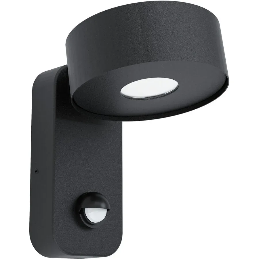 Eglo Wandlampe aussen Palosco Schwarz Stahl verzinkt 17 cm - LED - Lichtfarbe: Warmweiss - Wandlampe aussen- LED Energiesparlampe