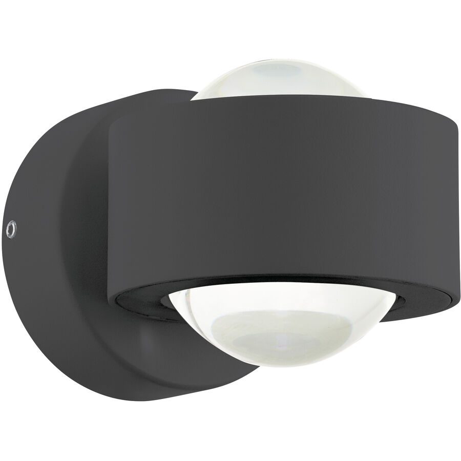 Eglo Wandlampe aussen Treviolo Grau Aluminium 8.5 cm - Farbe: anthrazit - LED - Lichtfarbe: Warmweiss - Material: Aluguss - Wandlampe aussen- LED