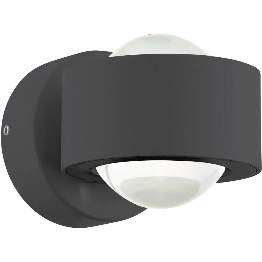Eglo Wandlampe aussen Treviolo Grau Aluminium 8.5 cm - Farbe: anthrazit - LED - Lichtfarbe: Warmweiss - Material: Aluguss - Wandlampe aussen- LED