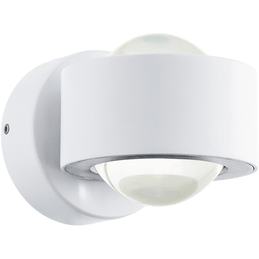 Eglo Wandlampe aussen Treviolo Weiss Aluminium 8.5 cm - LED - Lichtfarbe: Warmweiss - Material: Aluguss - Wandlampe aussen- LED Energiesparlampe