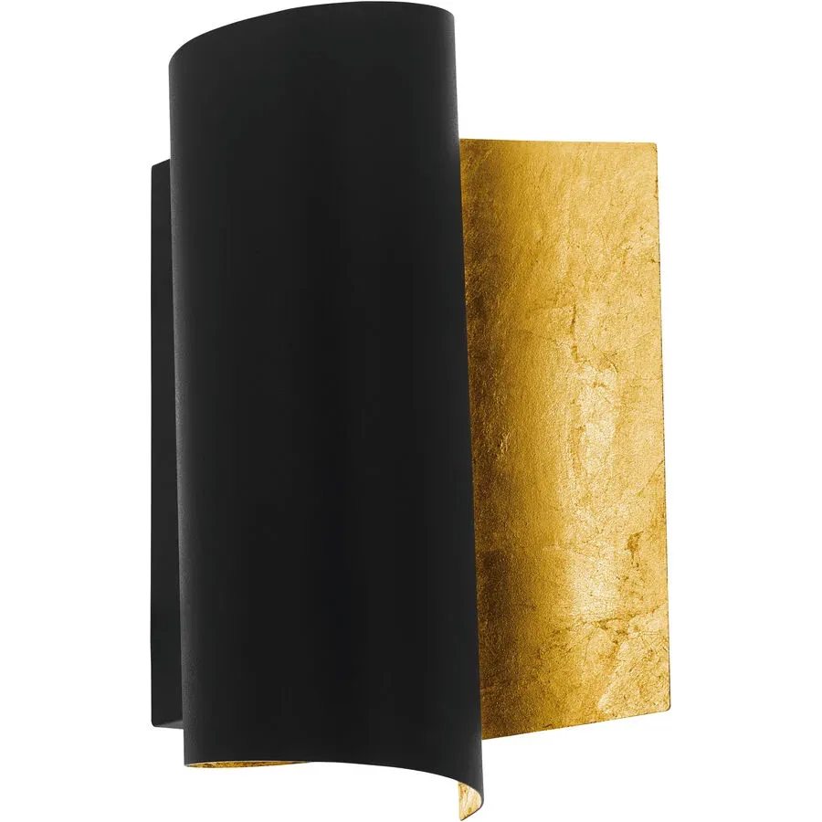 Eglo Wandlampe Falicetto Gold/Schwarz Stahl 25 cm - Farbe: schwarz-gold - Wandlampe