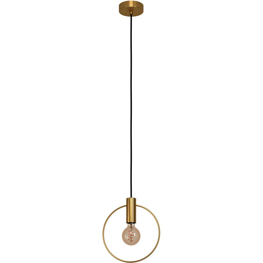 Eglo Pendellampe Manizales Stahl 10.5 cm 110 cm - Farbe: messing gebürstet/smoky - Pendellampe