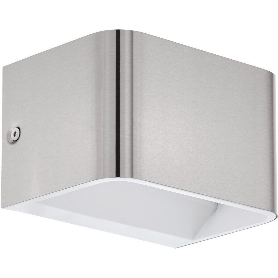 Eglo Wandlampe Sania 4 Grau Aluminium 8 cm - Farbe: Nickel matt - LED - Lichtfarbe: Warmweiss - Wandlampe- LED Energiesparlampe