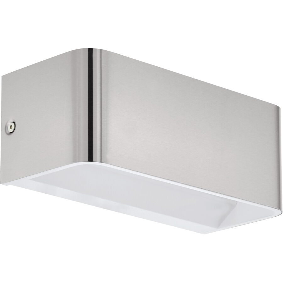 Eglo Wandlampe Sania 4 Grau Aluminium 8 cm - Farbe: Nickel matt - LED - Lichtfarbe: Warmweiss - Wandlampe- LED Energiesparlampe