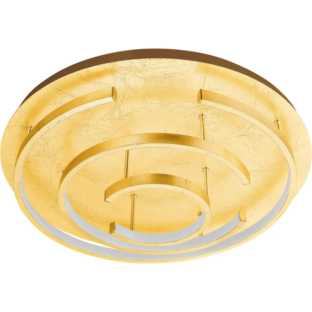 Eglo Deckenlampe Pozondon Gold Stahl 12 cm - Farbe: goldfarben - LED - Lichtfarbe: Warmweiss - Deckenlampe- LED Energiesparlampe