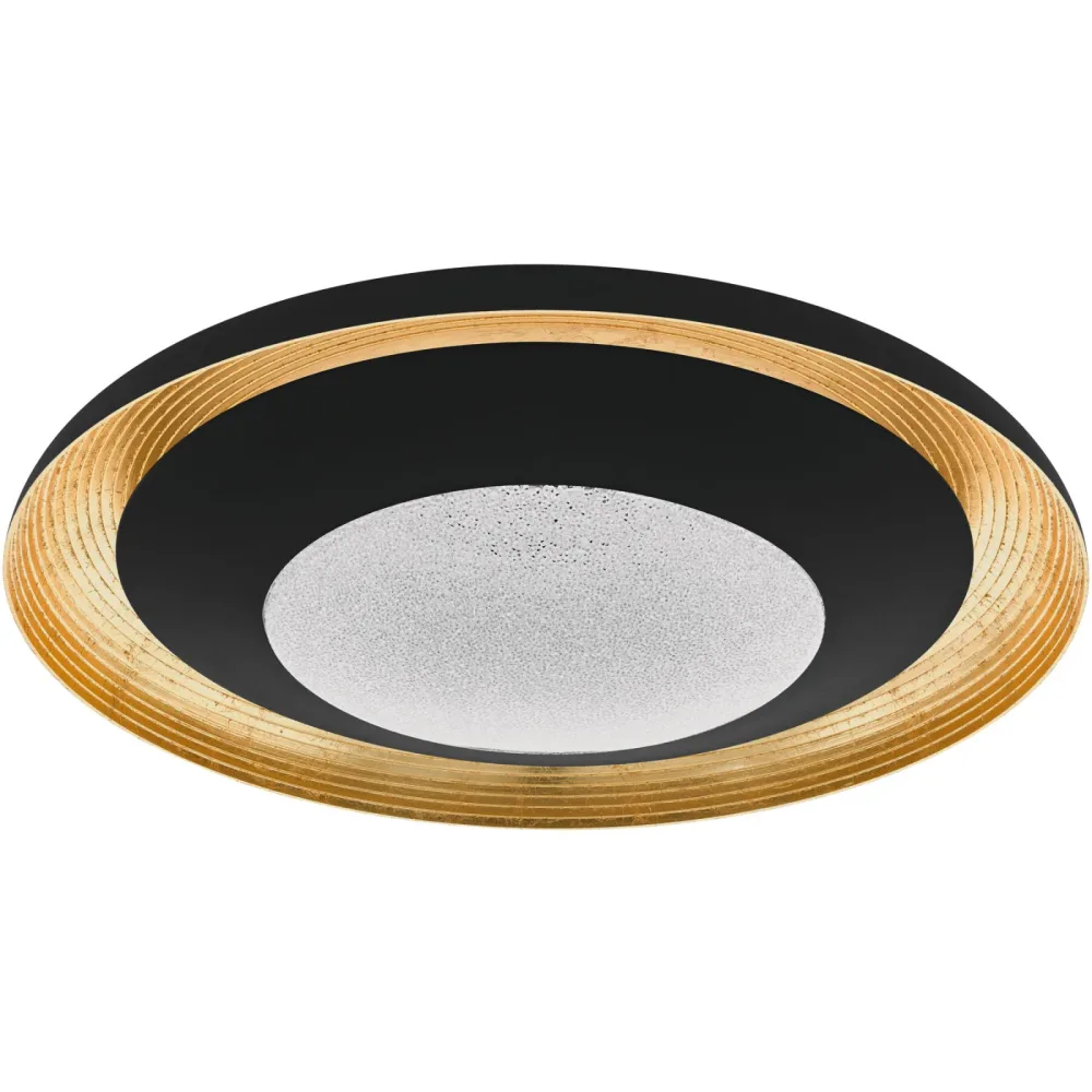 Eglo Deckenlampe Canicosa 2 Gold/Schwarz Stahl/Kunststoff 9 cm - Farbe: schwarz-gold - LED - Material: Kunststoff/Stahl - Deckenlampe- LED
