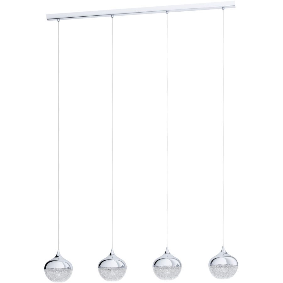 Eglo Pendellampe Mioglia 1 Grau Stahl 15 cm 110 cm - Farbe: chrom - Pendellampe