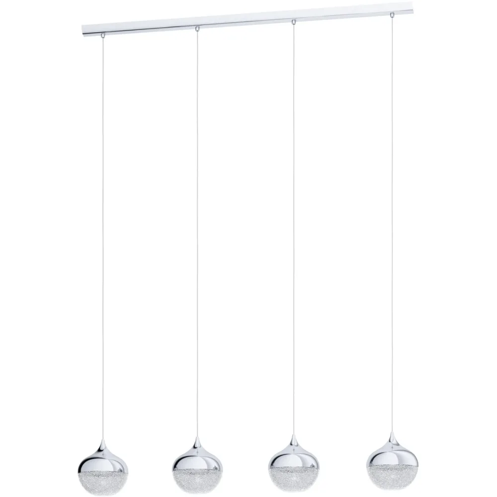 Eglo Pendellampe Mioglia 1 Grau Stahl 15 cm 110 cm - Farbe: chrom - Pendellampe