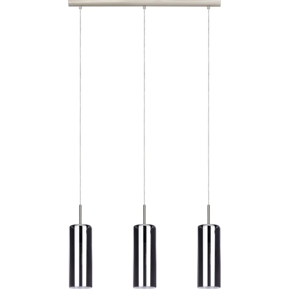 Eglo Pendellampe Selvino Grau Stahl 10 cm 110 cm - Farbe: Nickel matt - Pendellampe