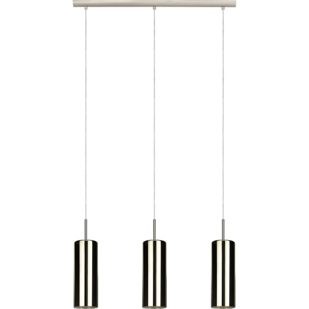 Eglo Pendellampe Selvino Grau Stahl 10 cm 110 cm - Farbe: Nickel matt - Pendellampe