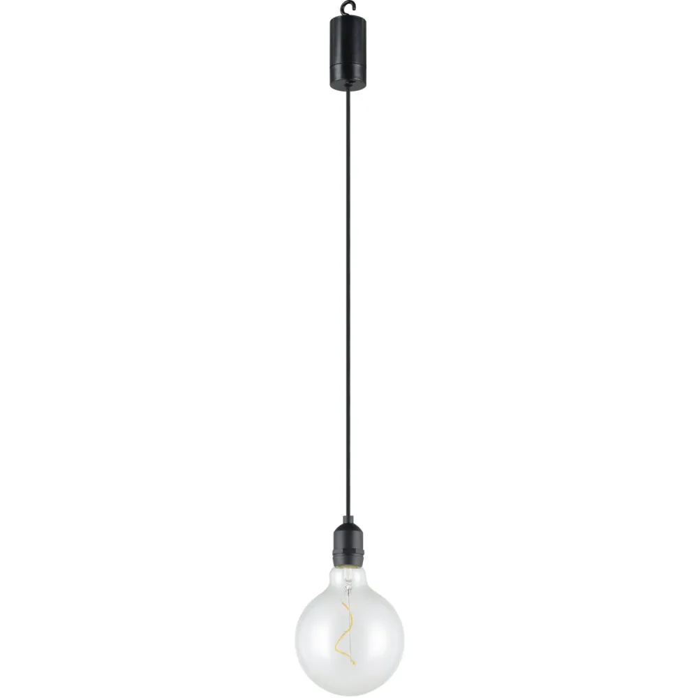 Eglo Pendellampe Vignanello Schwarz Kunststoff 19.5 cm - LED - Lichtfarbe: Extra warmweiss - Pendellampe- LED Energiesparlampe
