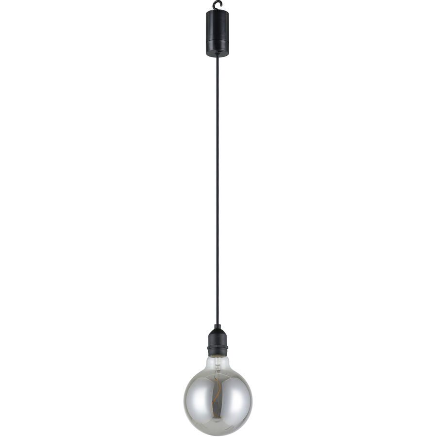 Eglo Pendellampe Vignanello Schwarz Kunststoff 19.5 cm - LED - Lichtfarbe: Extra warmweiss - Pendellampe- LED Energiesparlampe
