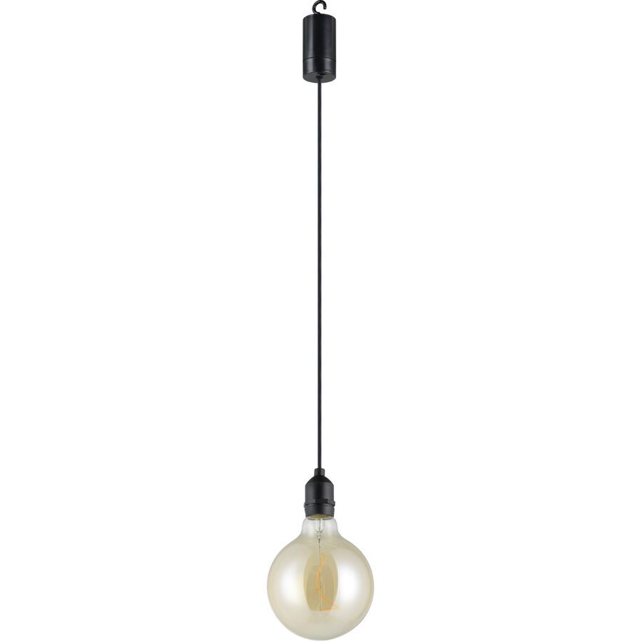 Eglo Pendellampe Vignanello Schwarz Kunststoff 19.5 cm - LED - Lichtfarbe: Extra warmweiss - Pendellampe- LED Energiesparlampe