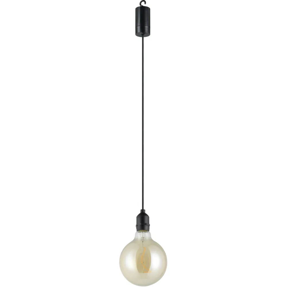 Eglo Pendellampe Vignanello Schwarz Kunststoff 19.5 cm - LED - Lichtfarbe: Extra warmweiss - Pendellampe- LED Energiesparlampe