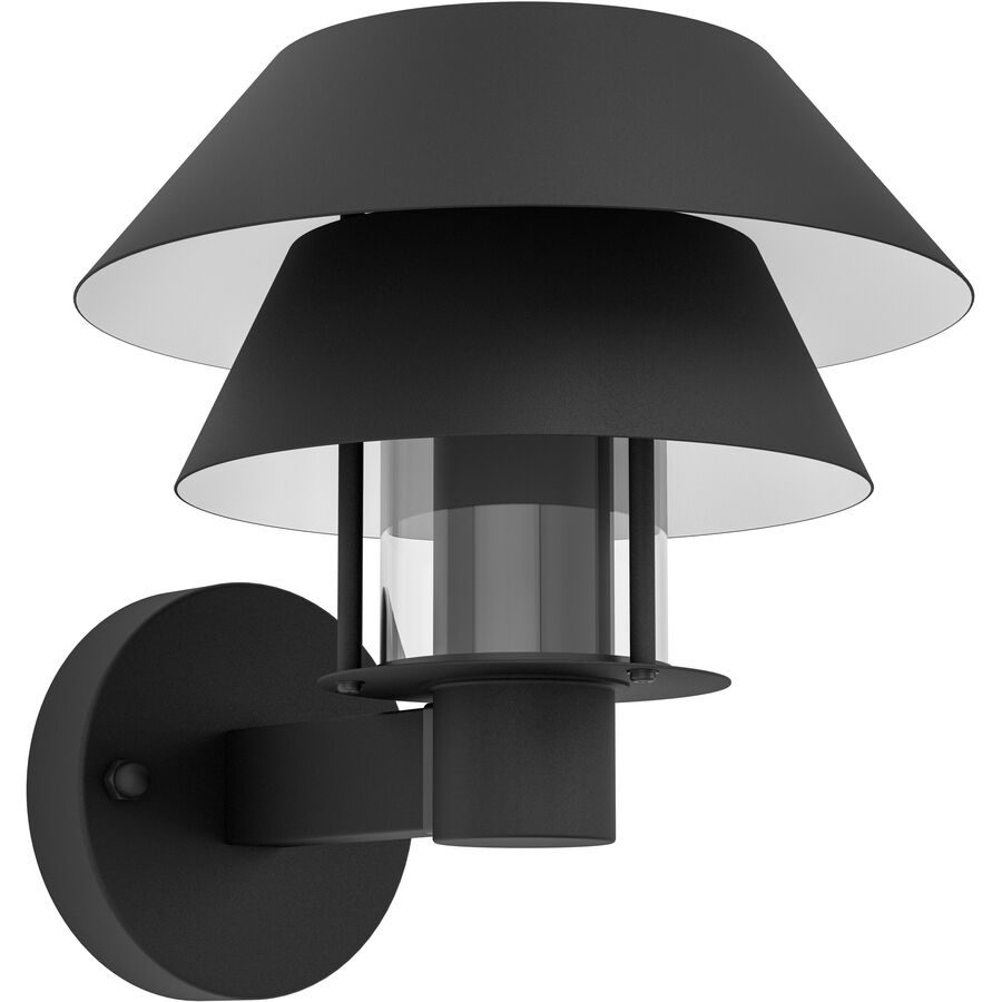 Eglo Wandlampe aussen Chiappera Schwarz/Weiss Stahl 22.5 cm - Wandlampe aussen