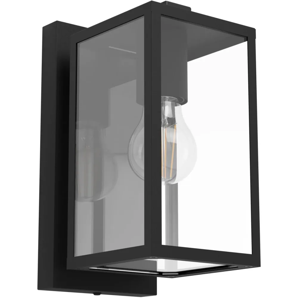 Eglo Wandlampe aussen Budrone Schwarz Stahl 27 cm - Wandlampe aussen