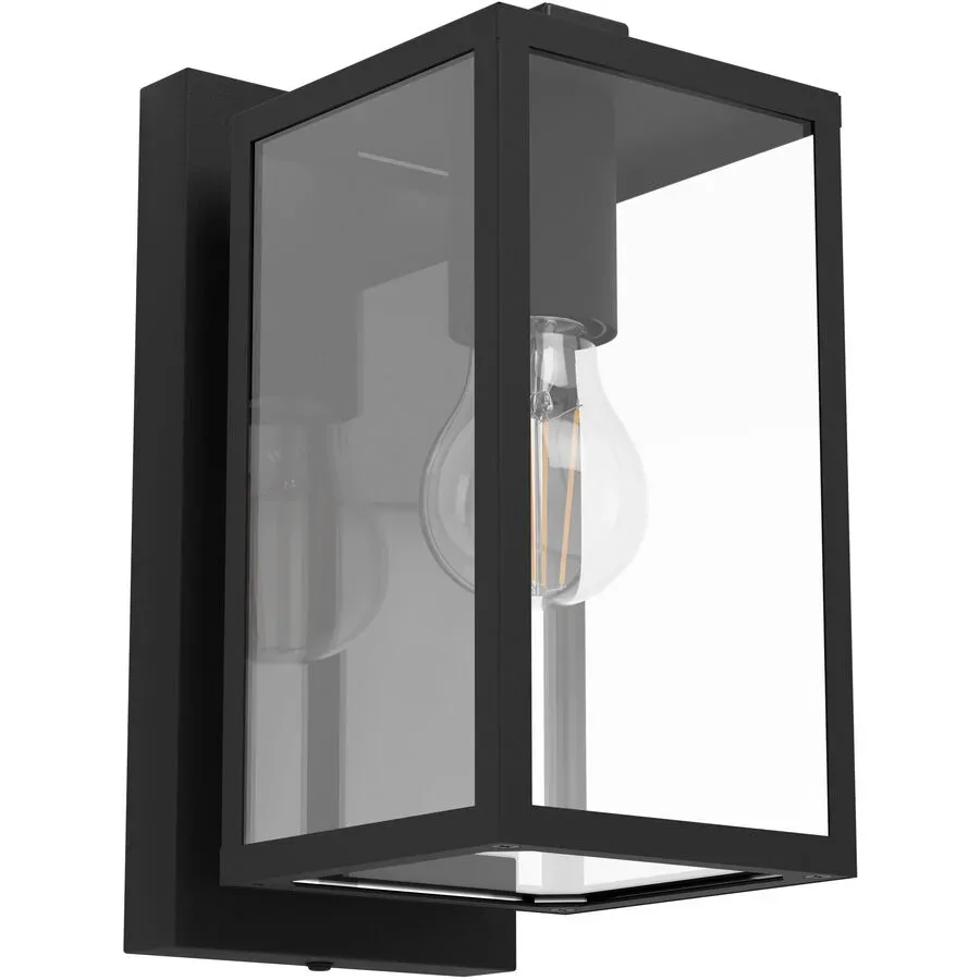 Eglo Wandlampe aussen Budrone Schwarz Stahl 27 cm - Wandlampe aussen