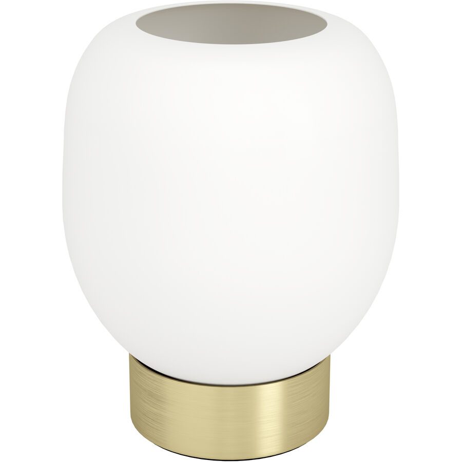 Eglo Tischlampe Manzanares Stahl 18 cm - Farbe: messing gebürstet/smoky - Tischlampe