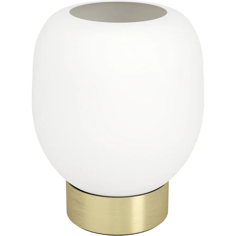Eglo Tischlampe Manzanares Stahl 18 cm - Farbe: messing gebürstet/smoky - Tischlampe