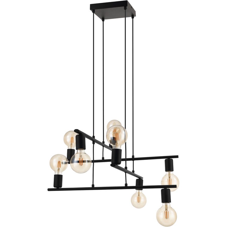 Eglo Pendellampe Mezzana Schwarz Stahl 65 cm 110 cm - Pendellampe