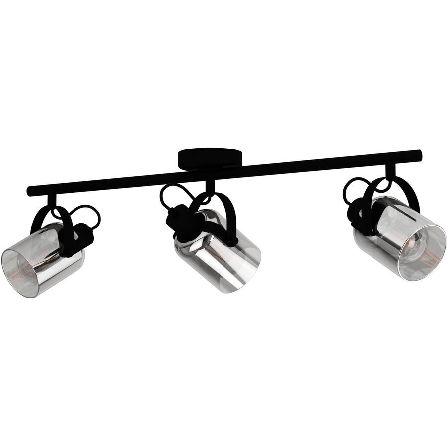 Eglo Spot Berregas Schwarz/Grau Stahl 11 cm - Farbe: schwarz/chrom - Spot