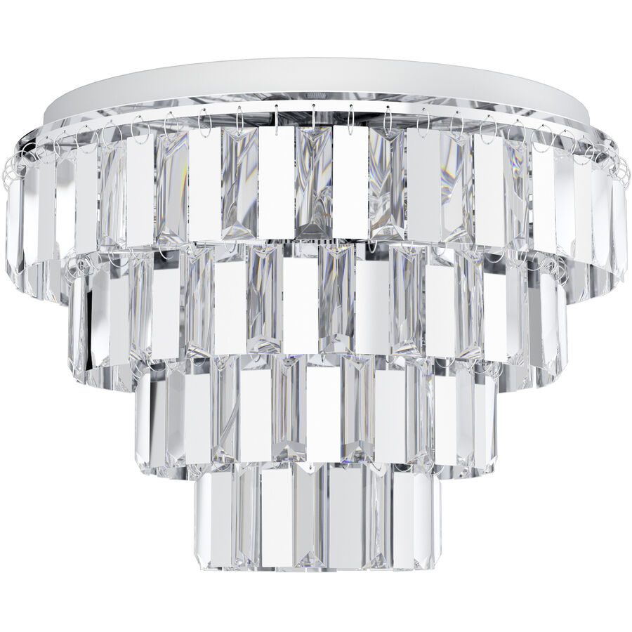 Eglo Deckenlampe Erseka Grau Stahl 53.5 cm - Farbe: chrom - Deckenlampe
