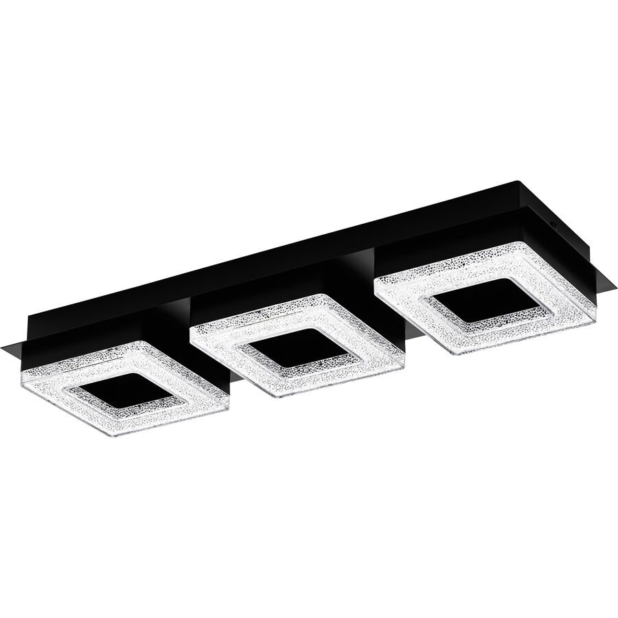 Eglo Deckenlampe Fradelo 1 Schwarz Stahl 14 cm 6 cm - LED - Lichtfarbe: Warmweiss - Deckenlampe- LED Energiesparlampe