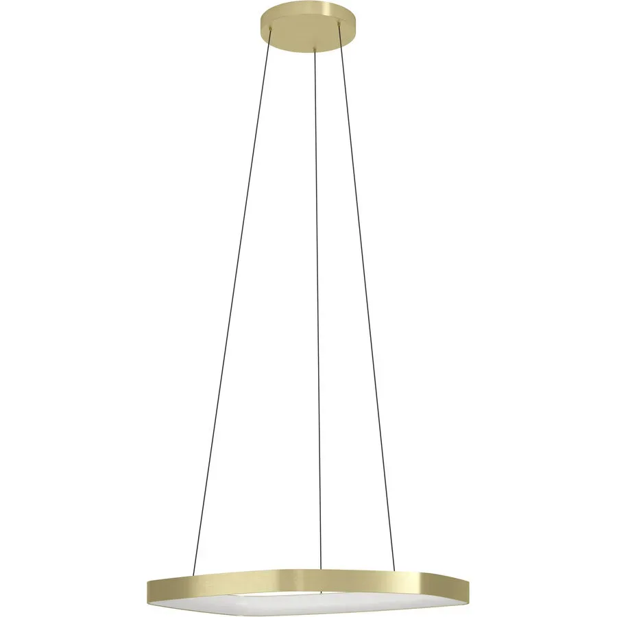 Eglo Pendellampe Vallerosa Aluminium/Stahl 110 cm - Farbe: messing gebürstet/smoky - LED - Lichtfarbe: Warmweiss - Pendellampe- LED Energiesparlampe