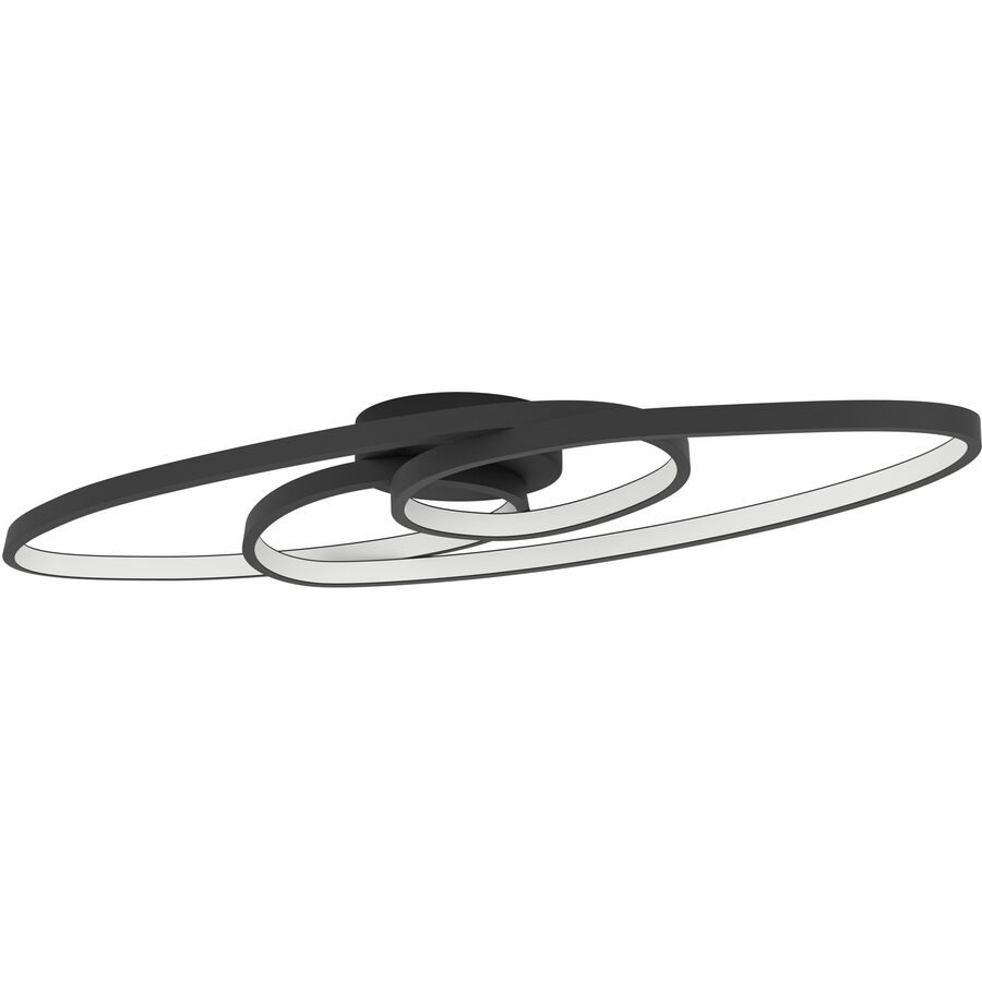 Eglo Deckenlampe Gianella Schwarz Aluminium/Stahl 30 cm 8 cm - LED - Lichtfarbe: Warmweiss - Deckenlampe- LED Energiesparlampe