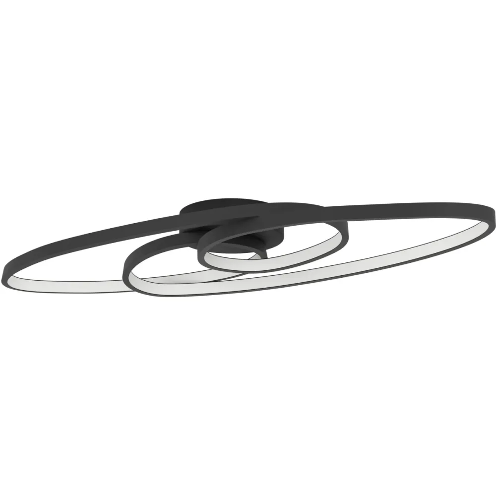 Eglo Deckenlampe Gianella Schwarz Aluminium/Stahl 30 cm 8 cm - LED - Lichtfarbe: Warmweiss - Deckenlampe- LED Energiesparlampe