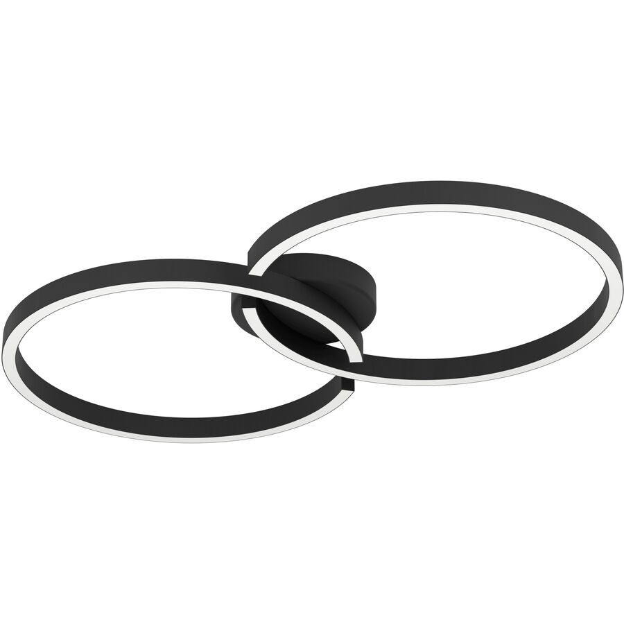 Eglo Deckenlampe Amandolo Schwarz Aluminium/Stahl 38 cm 6.5 cm - LED - Deckenlampe- LED Energiesparlampe