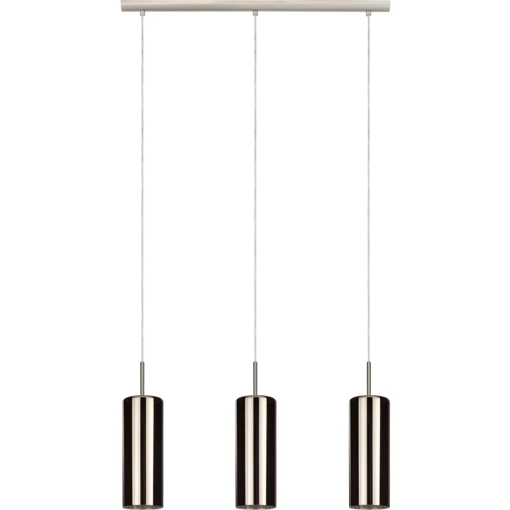 Eglo Pendellampe Selvino Grau Stahl 10 cm 110 cm - Farbe: Nickel matt - Pendellampe