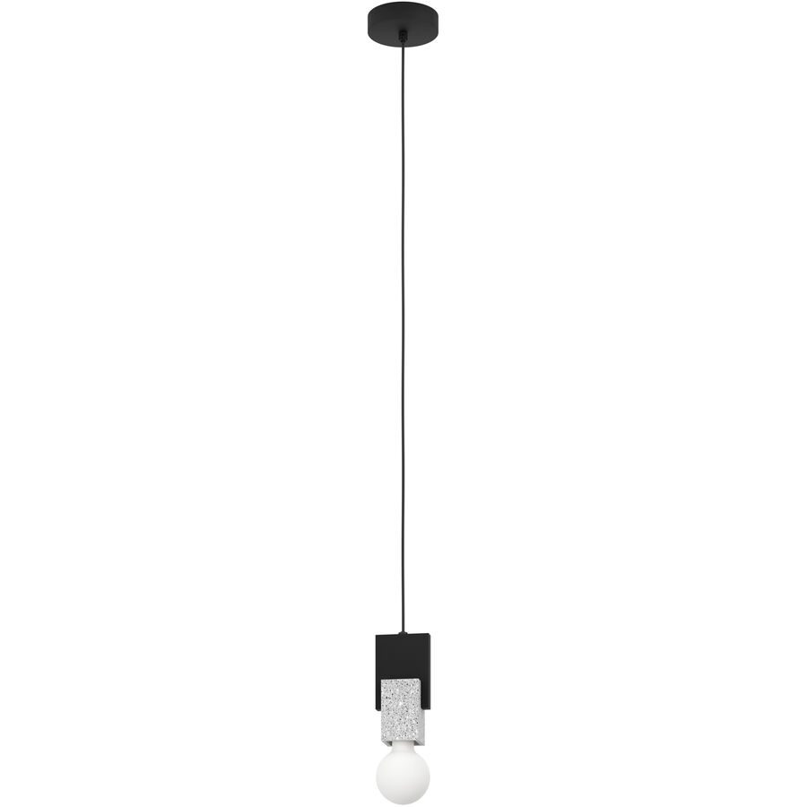 Eglo Pendellampe Lobatia Schwarz Stahl/Holz 110 cm - Material: Holz/Stahl - Pendellampe