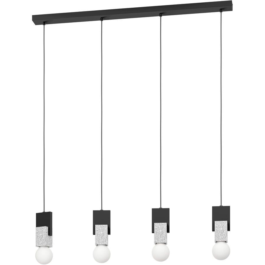 Eglo Pendellampe Lobatia Schwarz Stahl/Holz 5.5 cm 110 cm - Material: Holz/Stahl - Pendellampe