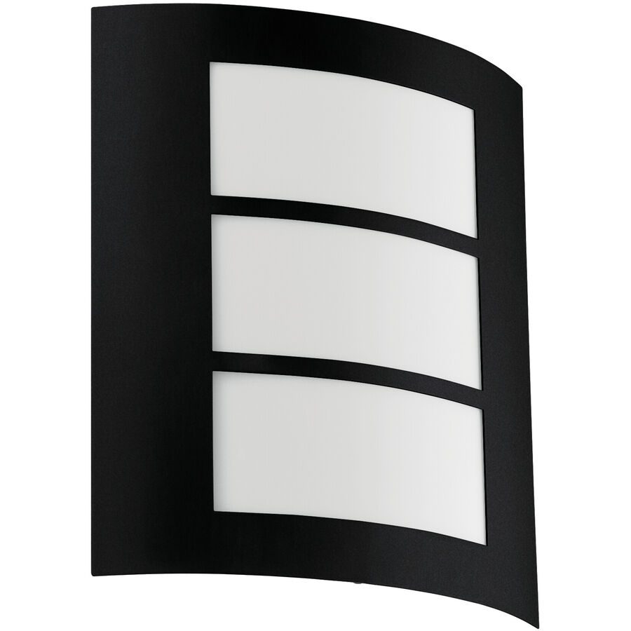 Eglo Wandlampe aussen City Schwarz Stahl verzinkt 26 cm - Wandlampe aussen