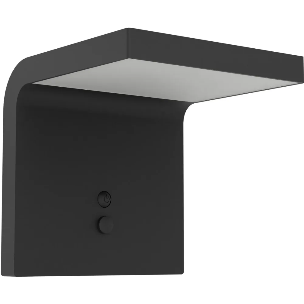 Eglo Solaraussenlampe Spiante Schwarz Kunststoff 14 cm - Lichtfarbe: Helles Neutralweiss - Solaraussenlampe