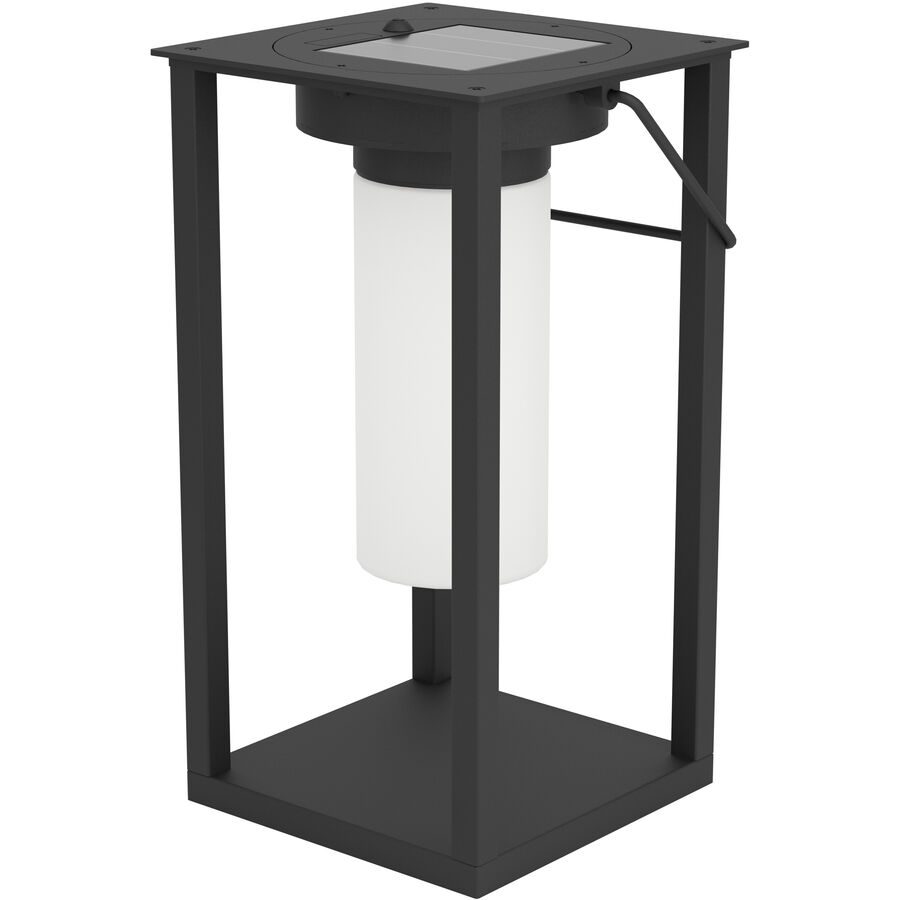 Eglo Solaraussenlampe Usigni Schwarz Kunststoff 15 cm 28 cm - Lichtfarbe: Helles Neutralweiss - Solaraussenlampe