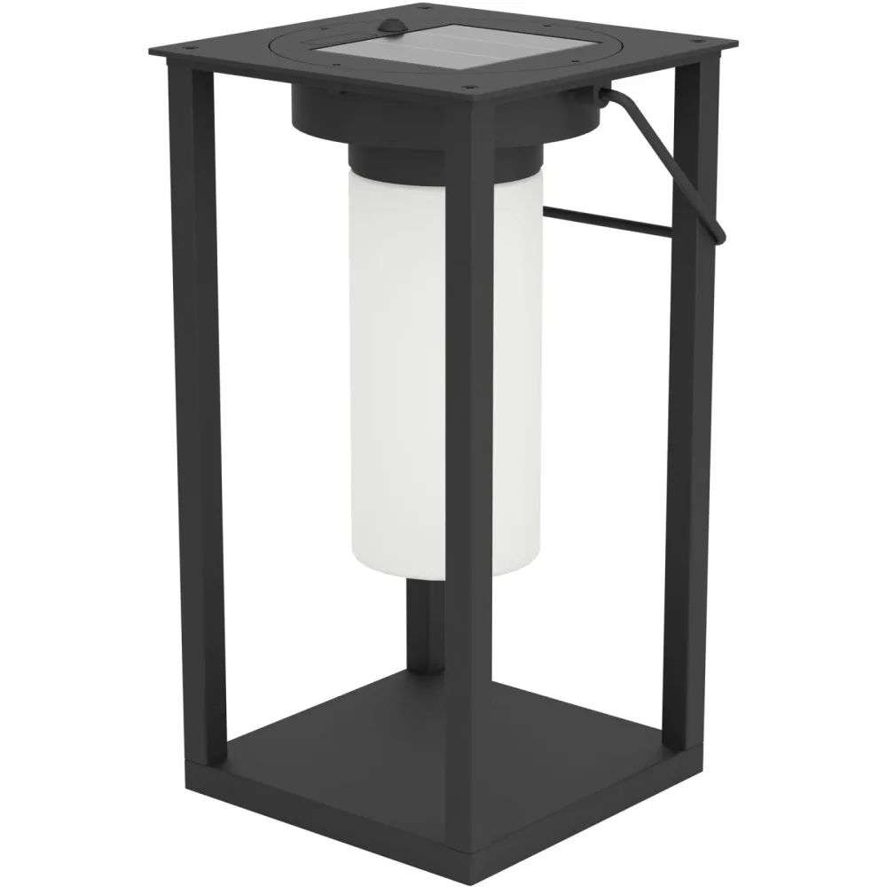 Eglo Solaraussenlampe Usigni Schwarz Kunststoff 15 cm 28 cm - Lichtfarbe: Helles Neutralweiss - Solaraussenlampe