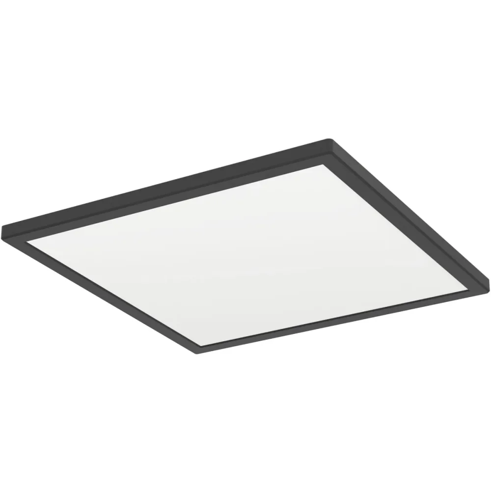 Eglo Deckenlampe Rovito-R Schwarz Kunststoff 39 cm 3 cm - LED - Deckenlampe- LED Energiesparlampe